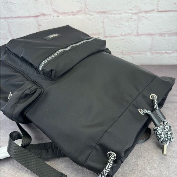 Versace Perfume Black Nylon Backpack with Silver Accents - Picture 7 of 9